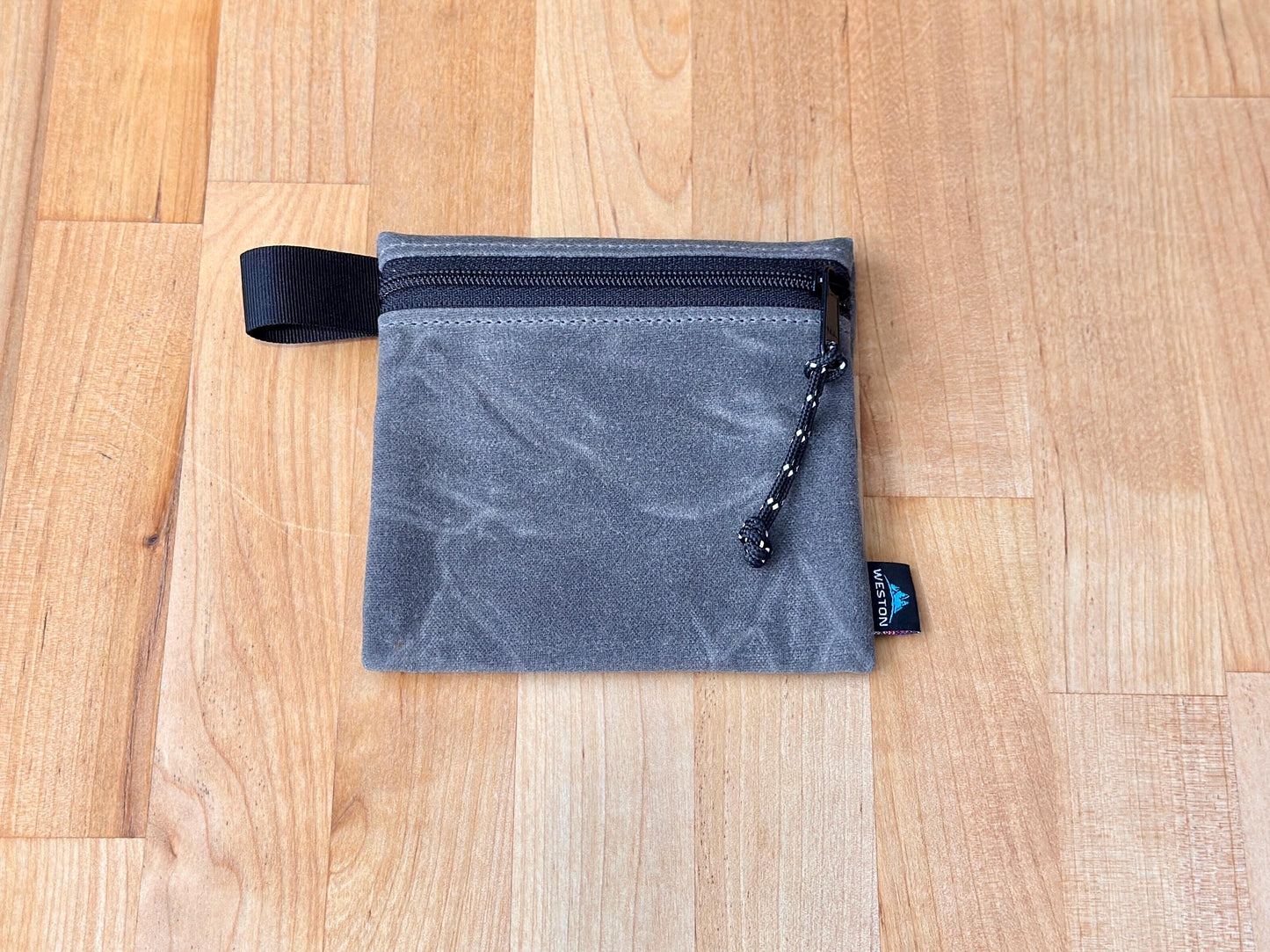 Waxed Canvas Zipper Pouch, 4x4x1, Canvas Pouch, Ultralight Gear, Travel Bag, Travel Wallet, EDC Pouch, Backpack Organizer, Bushcraft Gear