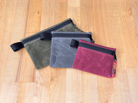 Waxed Canvas Zipper Pouches, Built Tough for Any Adventure! Rugged EDC Wallets & Bushcraft Gear Organizers, Gear That Gets Better With Age!