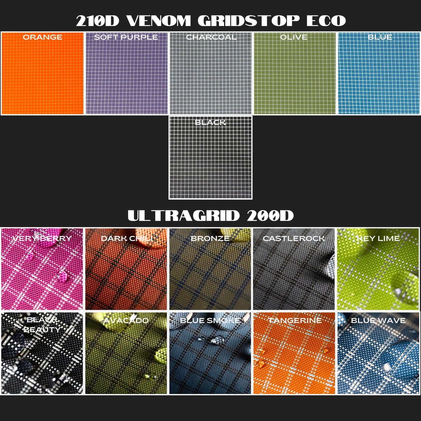 UltraGrid & Venom Premium Expandable Backpacking Storage – Ultralight Eco-Friendly Ditty Bags for Hiking, Biking, Camping, EDC, and Camping