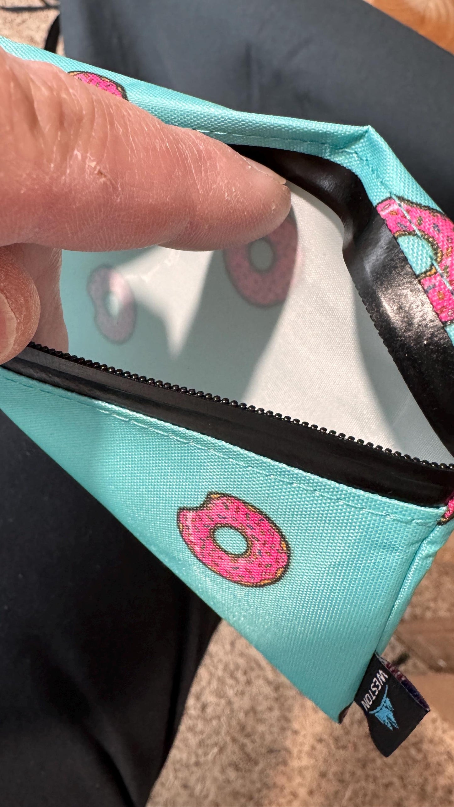 XPac Zipper Pouch, Cute Donut Design, Weatherproof Ultralight Wallet, X-pac Travel Organizer, Ultralight Wallet, Passport Holder