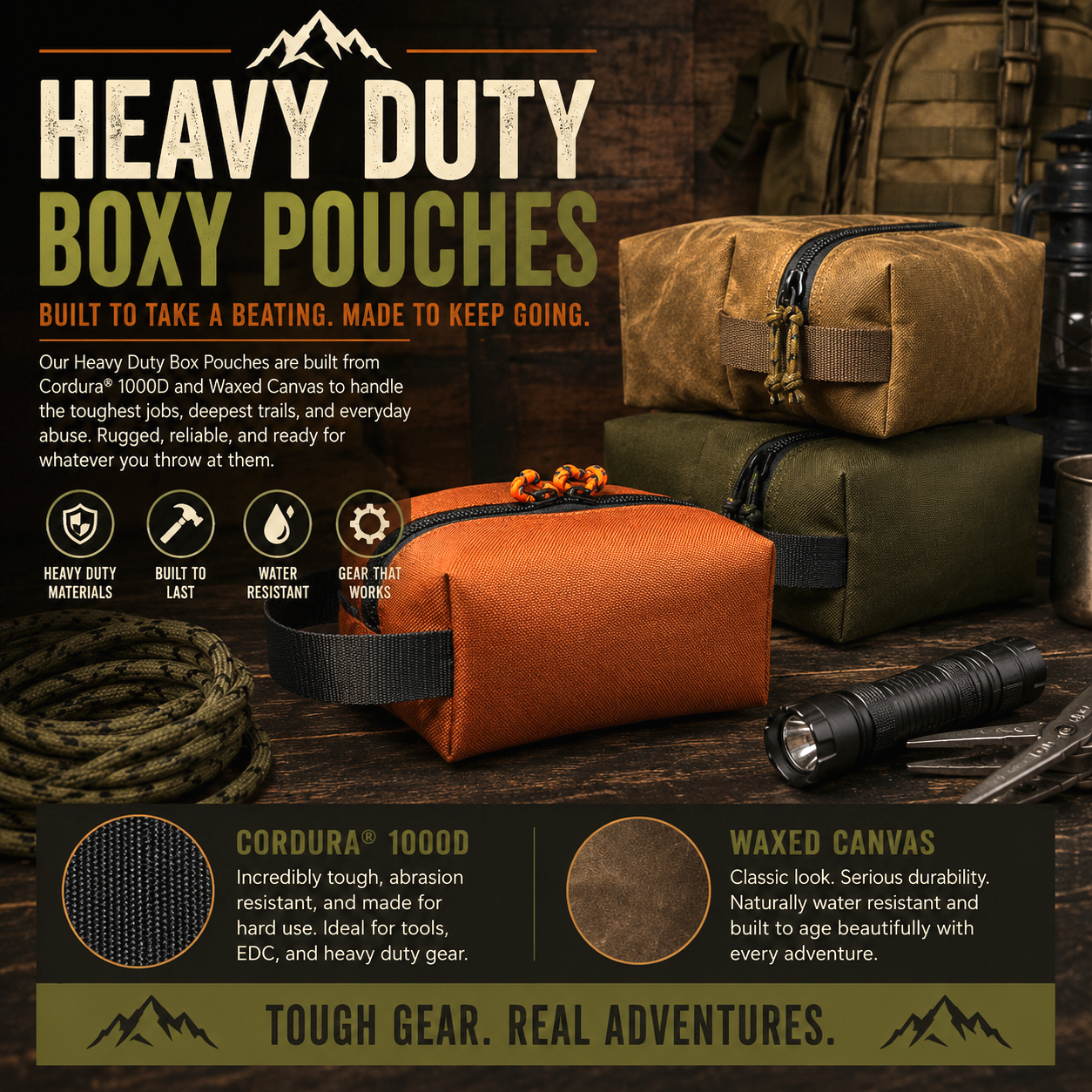 Heavy Duty Boxy Bags & Pouches