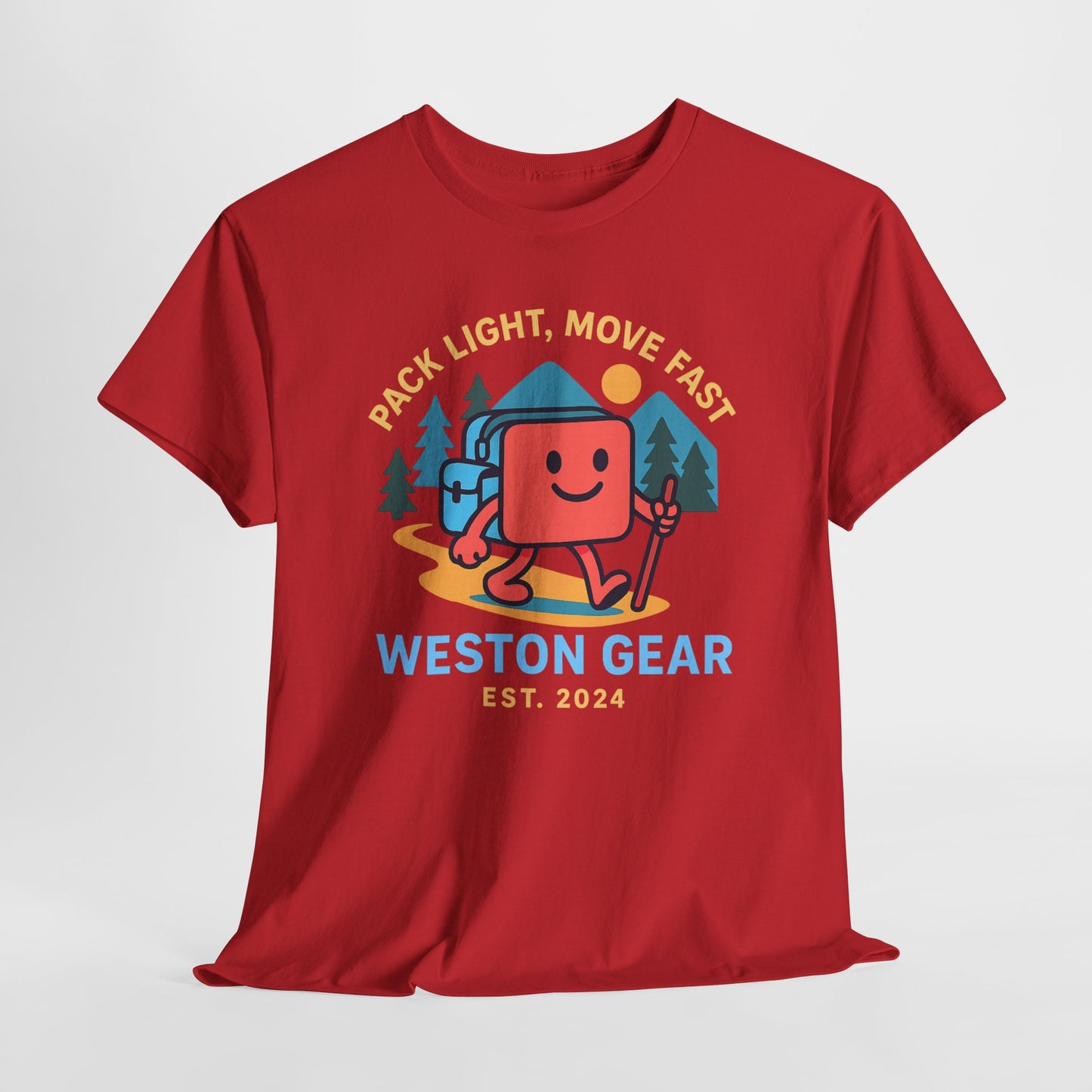 Weston Gear Boxy Hiking T-Shirt – Adventure Ready Unisex Heavy Cotton Tee | Outdoor Camping Graphic Shirt | Gift for Explorers