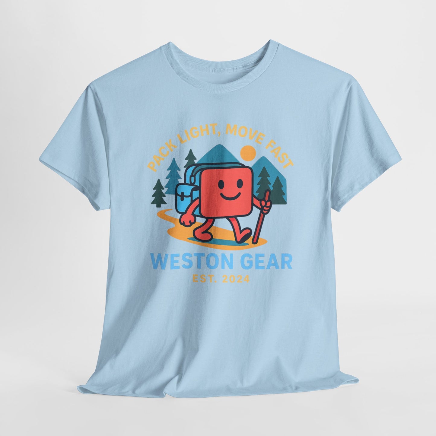 Weston Gear Boxy Hiking T-Shirt – Adventure Ready Unisex Heavy Cotton Tee | Outdoor Camping Graphic Shirt | Gift for Explorers