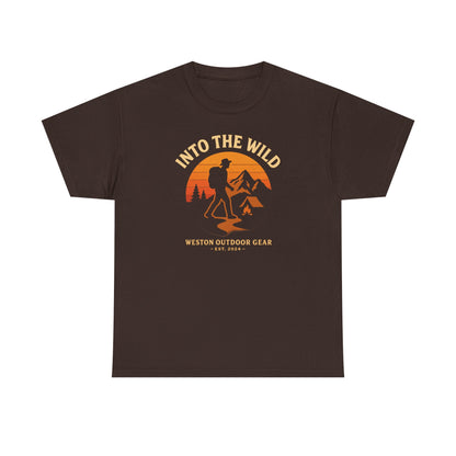 Into The Wild Adventure T-Shirt – Unisex Hiking & Camping Graphic Tee | Outdoor Nature Lover Gift | 100% Cotton Shirt