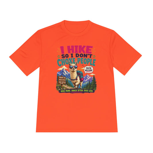Hiking Tee — "I Hike So I Don't Choke People" Funny Outdoors Shirt