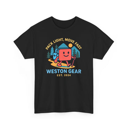 Weston Gear Boxy Hiking T-Shirt – Adventure Ready Unisex Heavy Cotton Tee | Outdoor Camping Graphic Shirt | Gift for Explorers