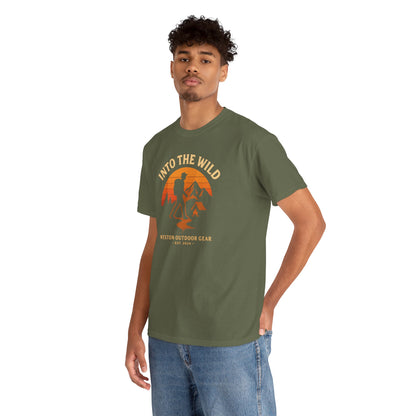 Into The Wild Adventure T-Shirt – Unisex Hiking & Camping Graphic Tee | Outdoor Nature Lover Gift | 100% Cotton Shirt