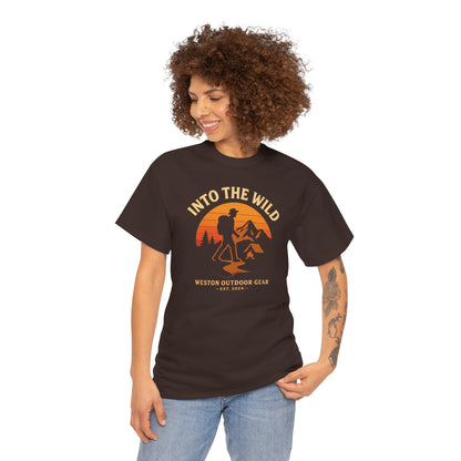 Into The Wild Adventure T-Shirt – Unisex Hiking & Camping Graphic Tee | Outdoor Nature Lover Gift | 100% Cotton Shirt