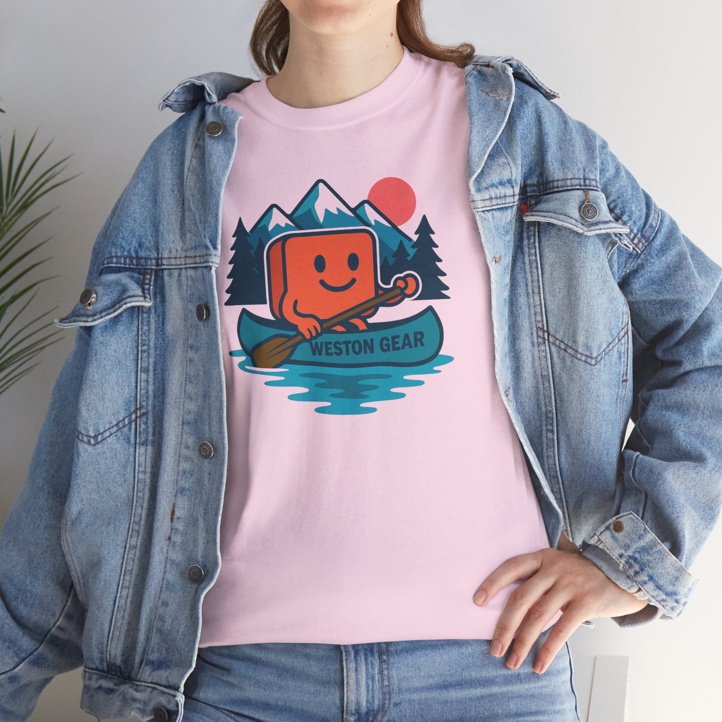 Weston Gear Canoe T-Shirt – Retro Outdoor Adventure Tee | Unisex Hiking & Camping Shirt | Nature Lover Gift Apparel