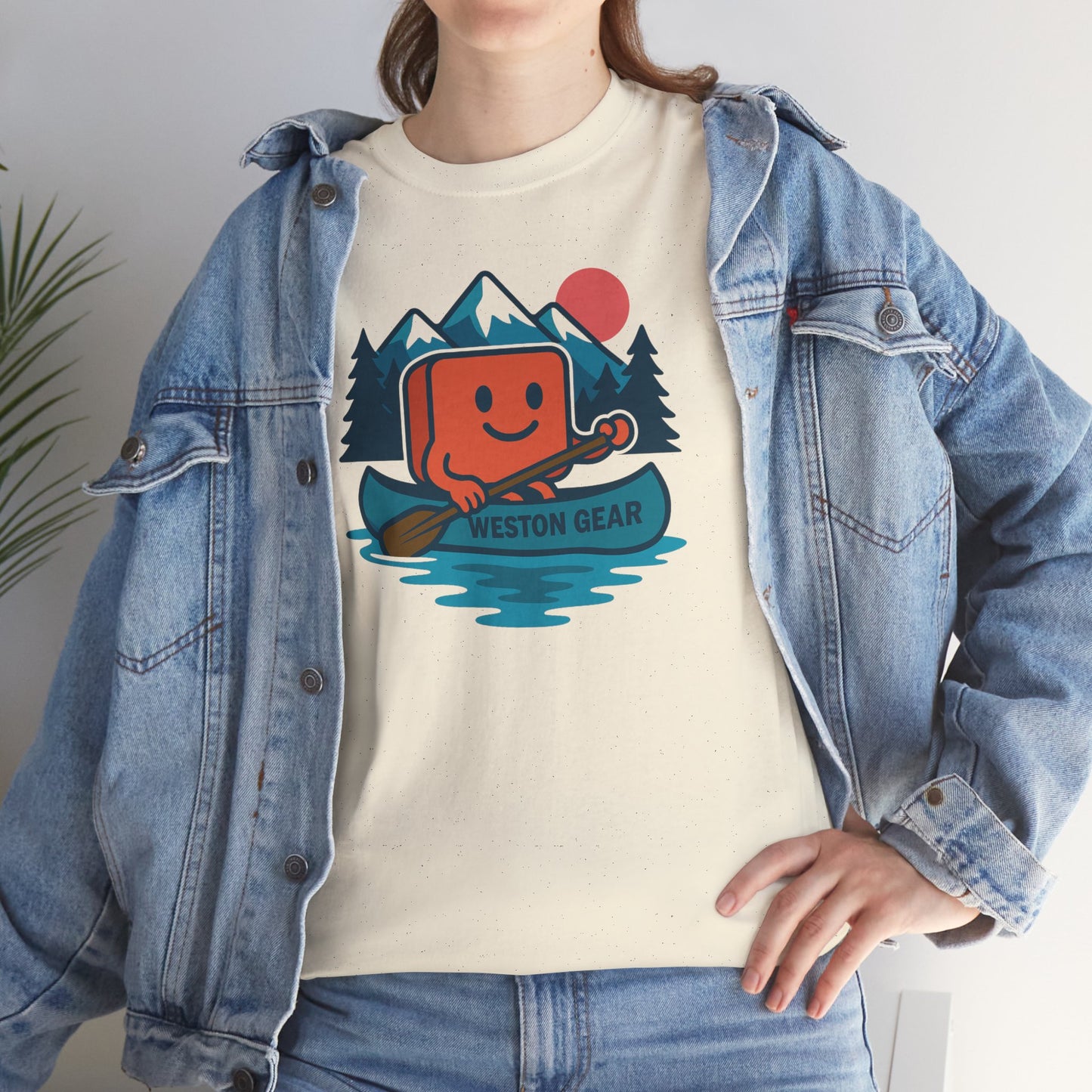 Weston Gear Canoe T-Shirt – Retro Outdoor Adventure Tee | Unisex Hiking & Camping Shirt | Nature Lover Gift Apparel