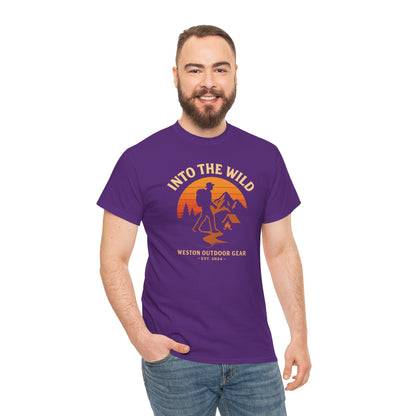 Into The Wild Adventure T-Shirt – Unisex Hiking & Camping Graphic Tee | Outdoor Nature Lover Gift | 100% Cotton Shirt