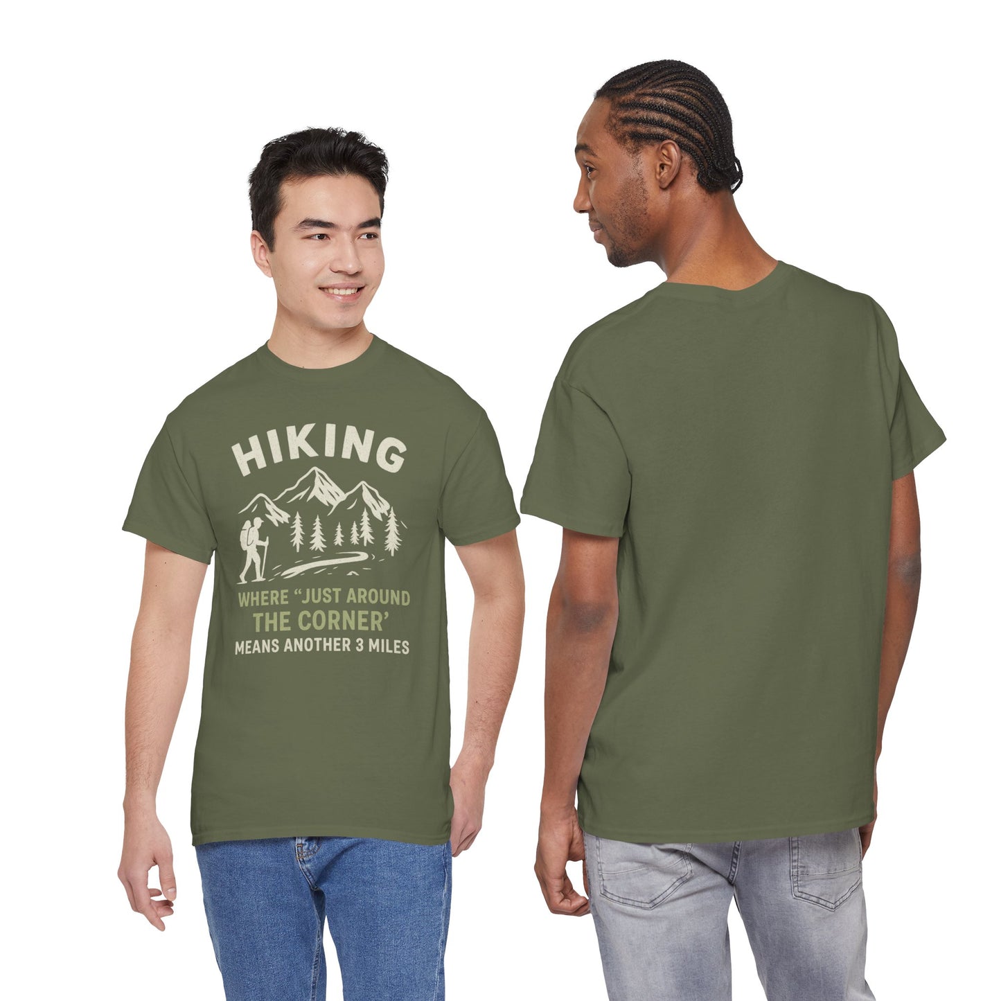 Unisex Heavy Cotton Adventure Tee – Outdoor Hiking Shirt, Sustainable Eco-Friendly T-Shirt for Nature Lovers & Everyday Wear