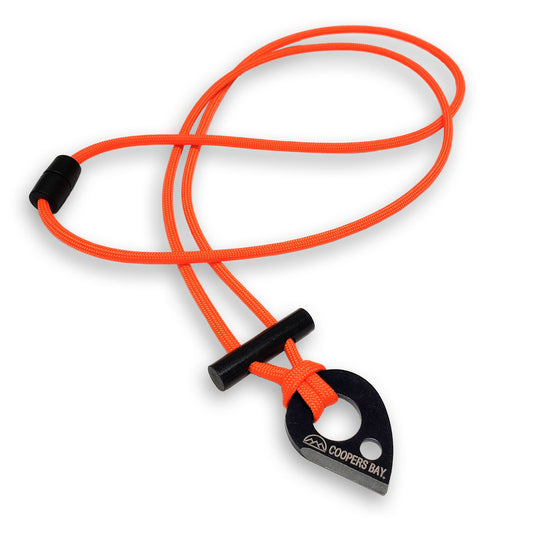 Emergency Fire Starter Necklace - Lightweight Mini Ferro Rod with Steel Claw Striker & Neck Lanyard