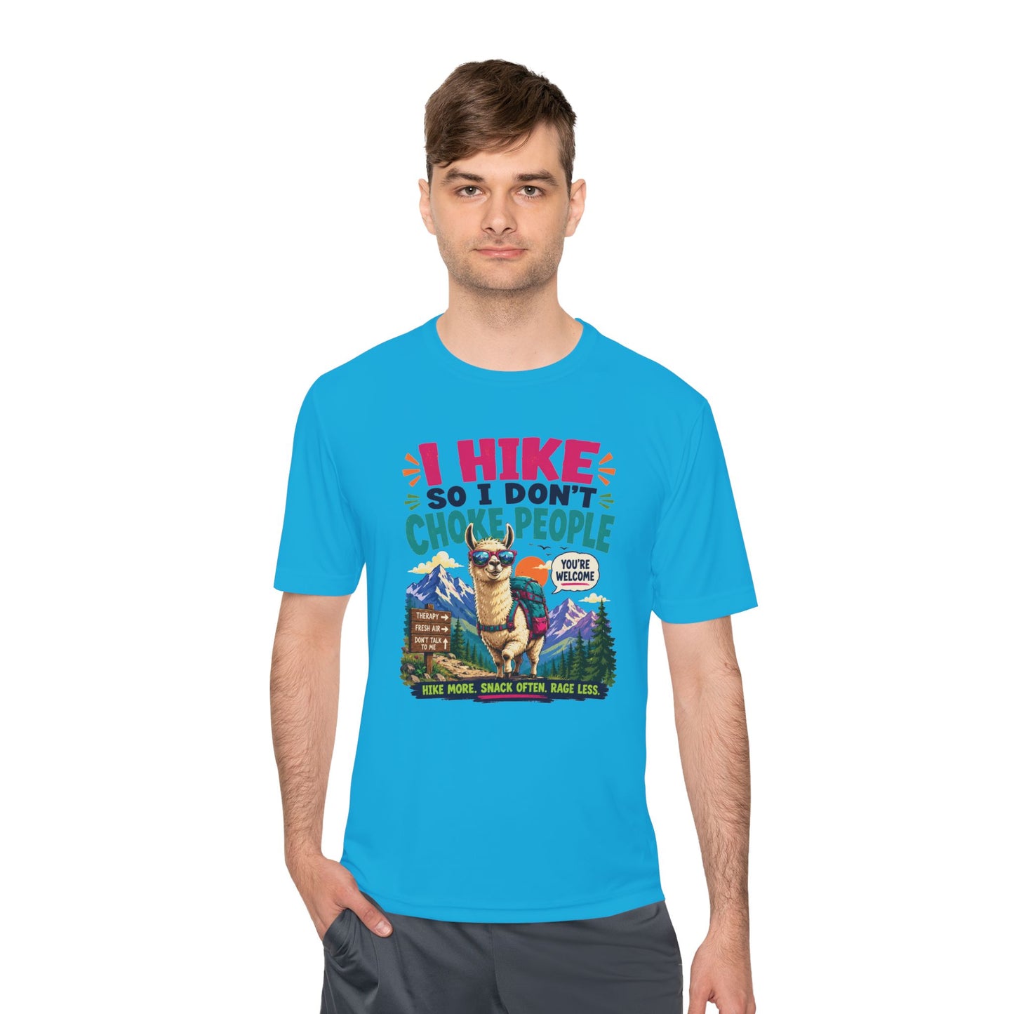 Hiking Tee — "I Hike So I Don't Choke People" Funny Outdoors Shirt