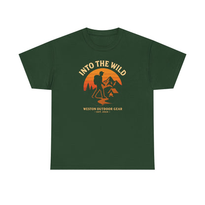 Into The Wild Adventure T-Shirt – Unisex Hiking & Camping Graphic Tee | Outdoor Nature Lover Gift | 100% Cotton Shirt