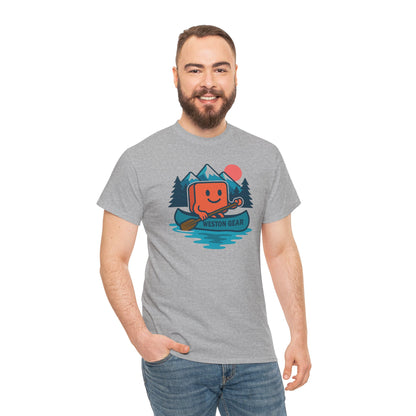 Weston Gear Canoe T-Shirt – Retro Outdoor Adventure Tee | Unisex Hiking & Camping Shirt | Nature Lover Gift Apparel