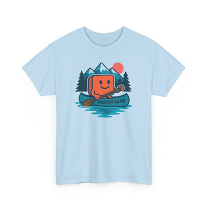 Weston Gear Canoe T-Shirt – Retro Outdoor Adventure Tee | Unisex Hiking & Camping Shirt | Nature Lover Gift Apparel