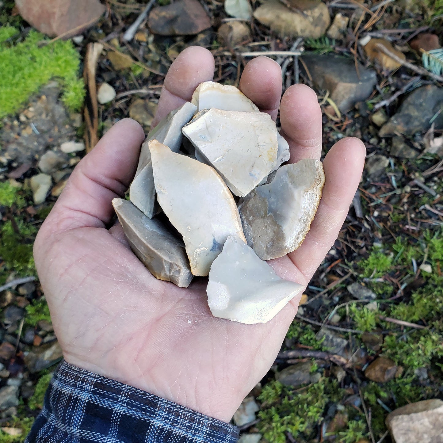 Natural Flint / Chert Stones for Primitive Fire Making - 1/2 lb (5-8 pcs)