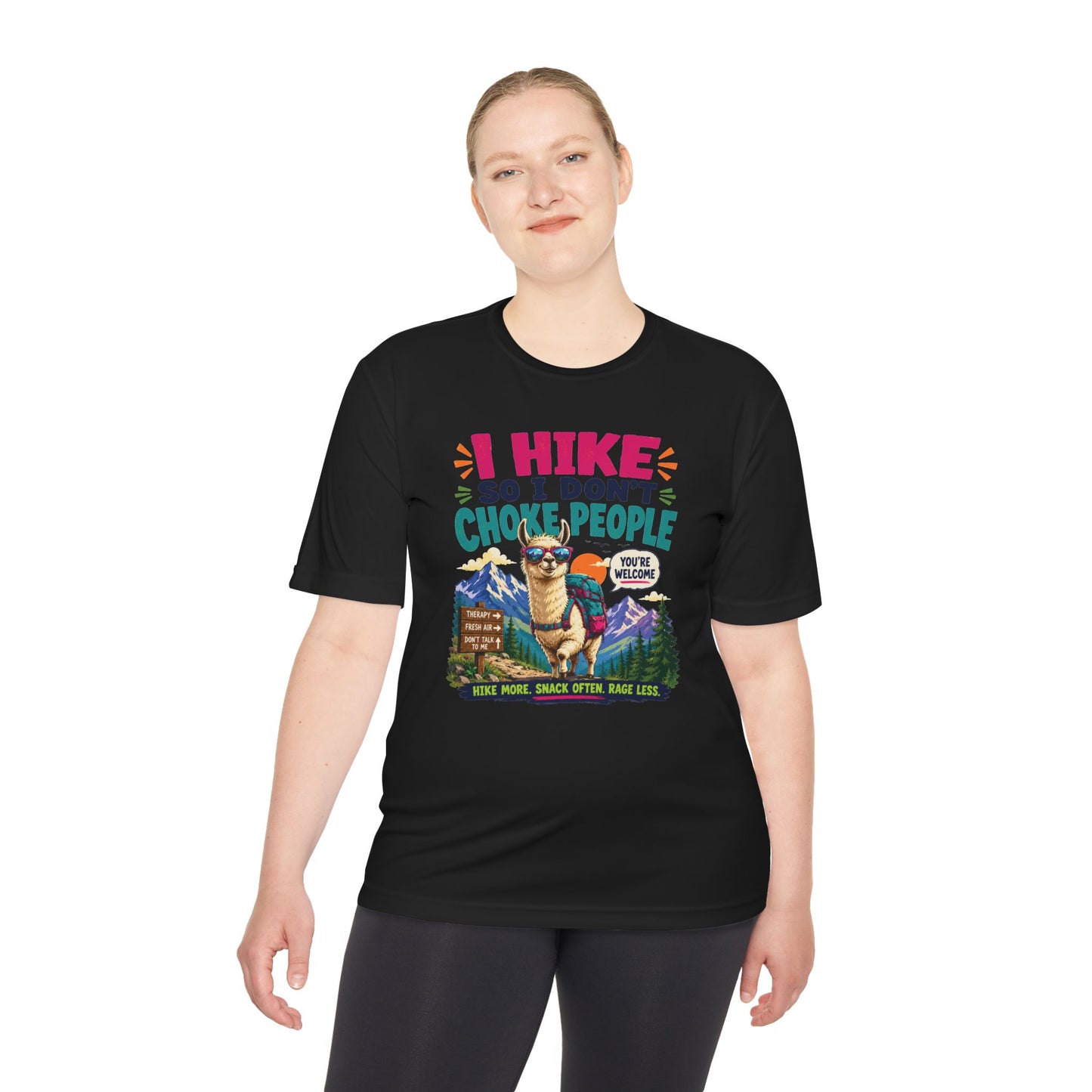 Hiking Tee — "I Hike So I Don't Choke People" Funny Outdoors Shirt