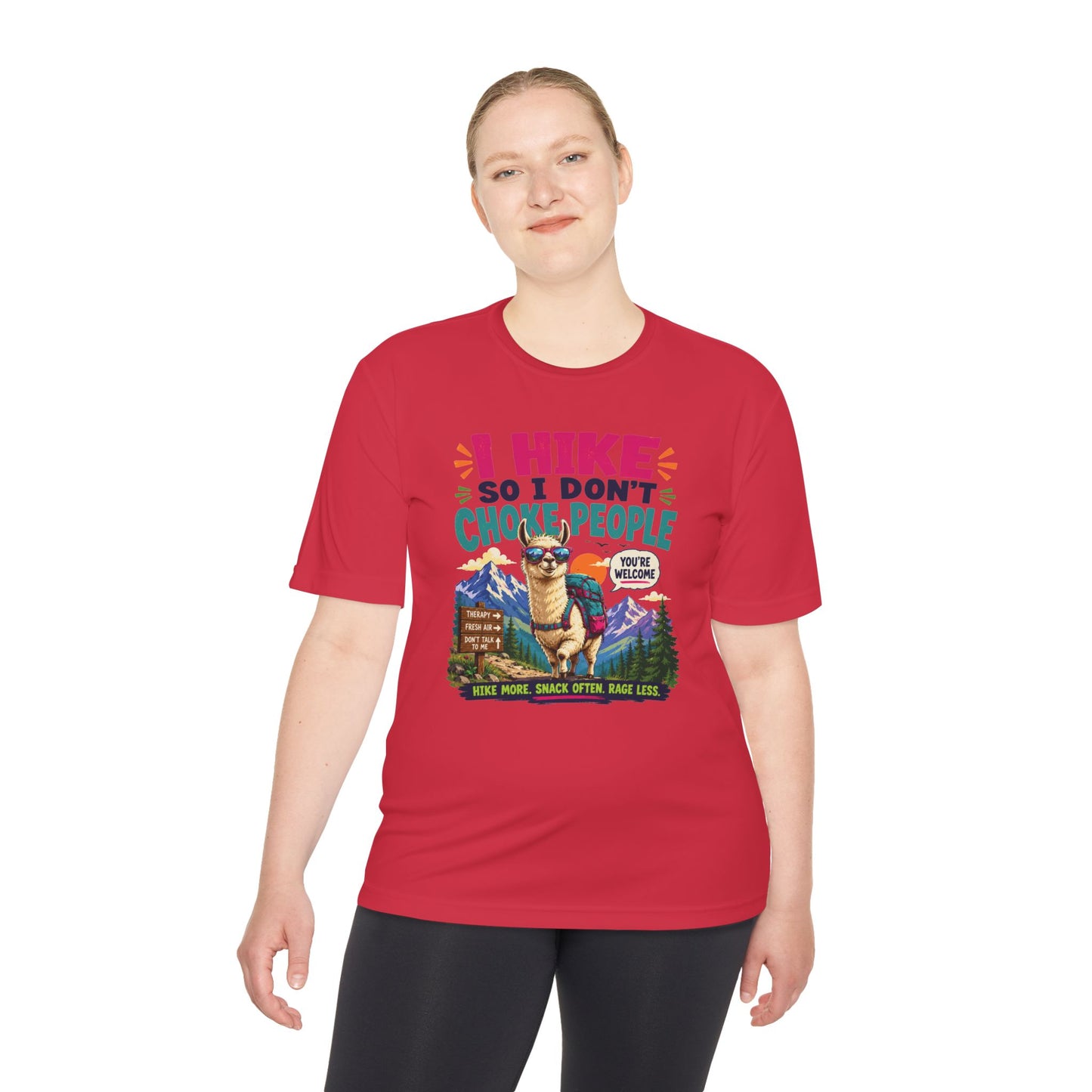 Hiking Tee — "I Hike So I Don't Choke People" Funny Outdoors Shirt