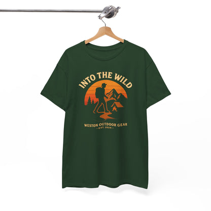 Into The Wild Adventure T-Shirt – Unisex Hiking & Camping Graphic Tee | Outdoor Nature Lover Gift | 100% Cotton Shirt