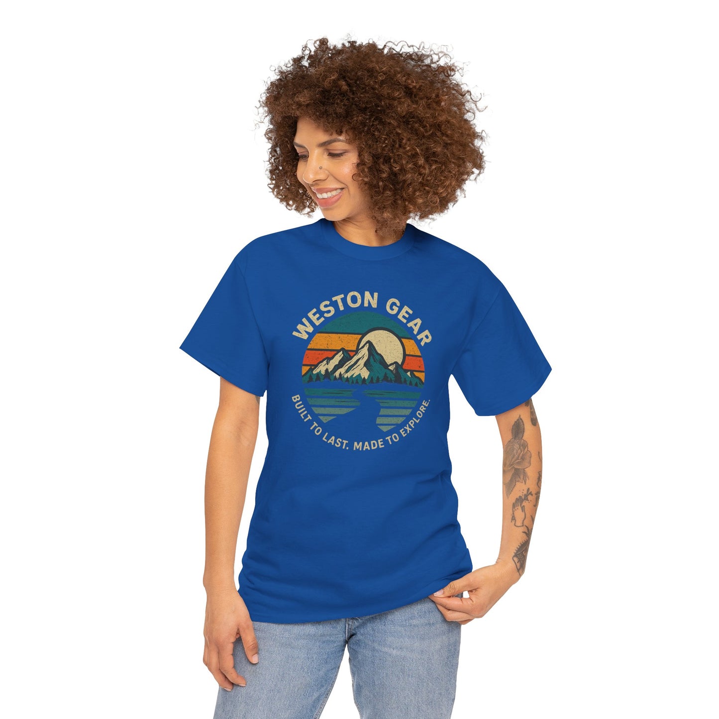 Mountain Sunset Graphic T-Shirt – Vintage Style Outdoor Tee, Hiking & Camping Apparel