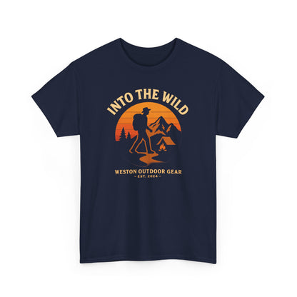 Into The Wild Adventure T-Shirt – Unisex Hiking & Camping Graphic Tee | Outdoor Nature Lover Gift | 100% Cotton Shirt