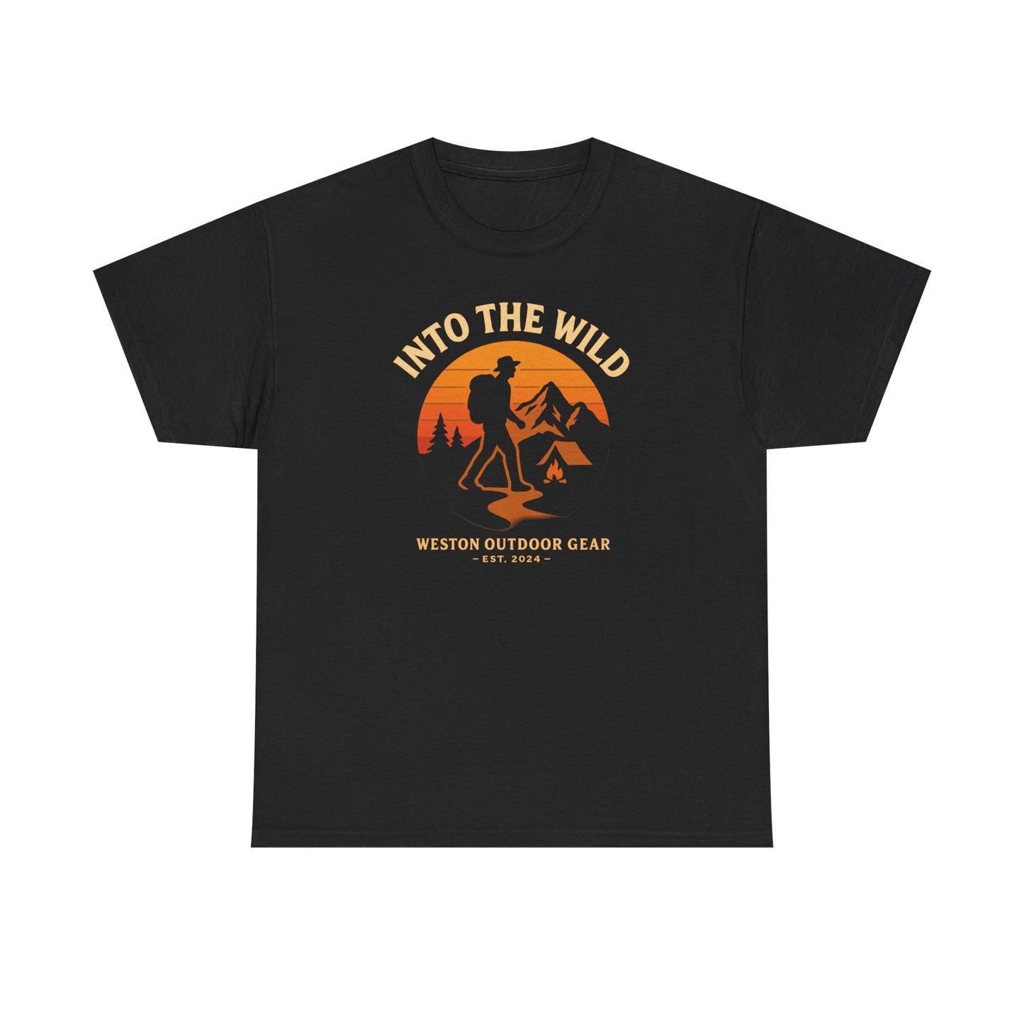 Into The Wild Adventure T-Shirt – Unisex Hiking & Camping Graphic Tee | Outdoor Nature Lover Gift | 100% Cotton Shirt