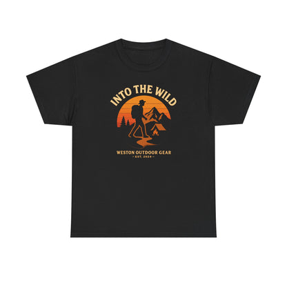 Into The Wild Adventure T-Shirt – Unisex Hiking & Camping Graphic Tee | Outdoor Nature Lover Gift | 100% Cotton Shirt