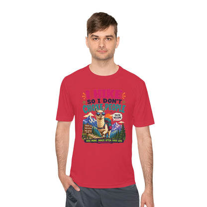 Hiking Tee — "I Hike So I Don't Choke People" Funny Outdoors Shirt