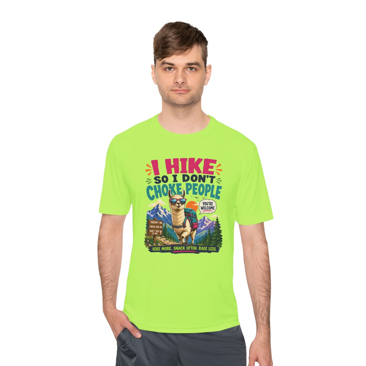 Hiking Tee — "I Hike So I Don't Choke People" Funny Outdoors Shirt