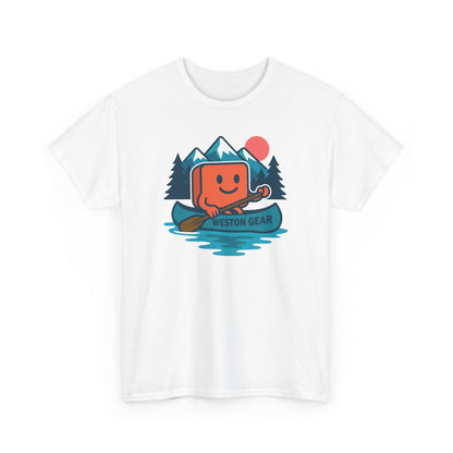Weston Gear Canoe T-Shirt – Retro Outdoor Adventure Tee | Unisex Hiking & Camping Shirt | Nature Lover Gift Apparel