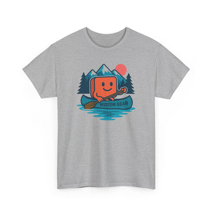 Weston Gear Canoe T-Shirt – Retro Outdoor Adventure Tee | Unisex Hiking & Camping Shirt | Nature Lover Gift Apparel