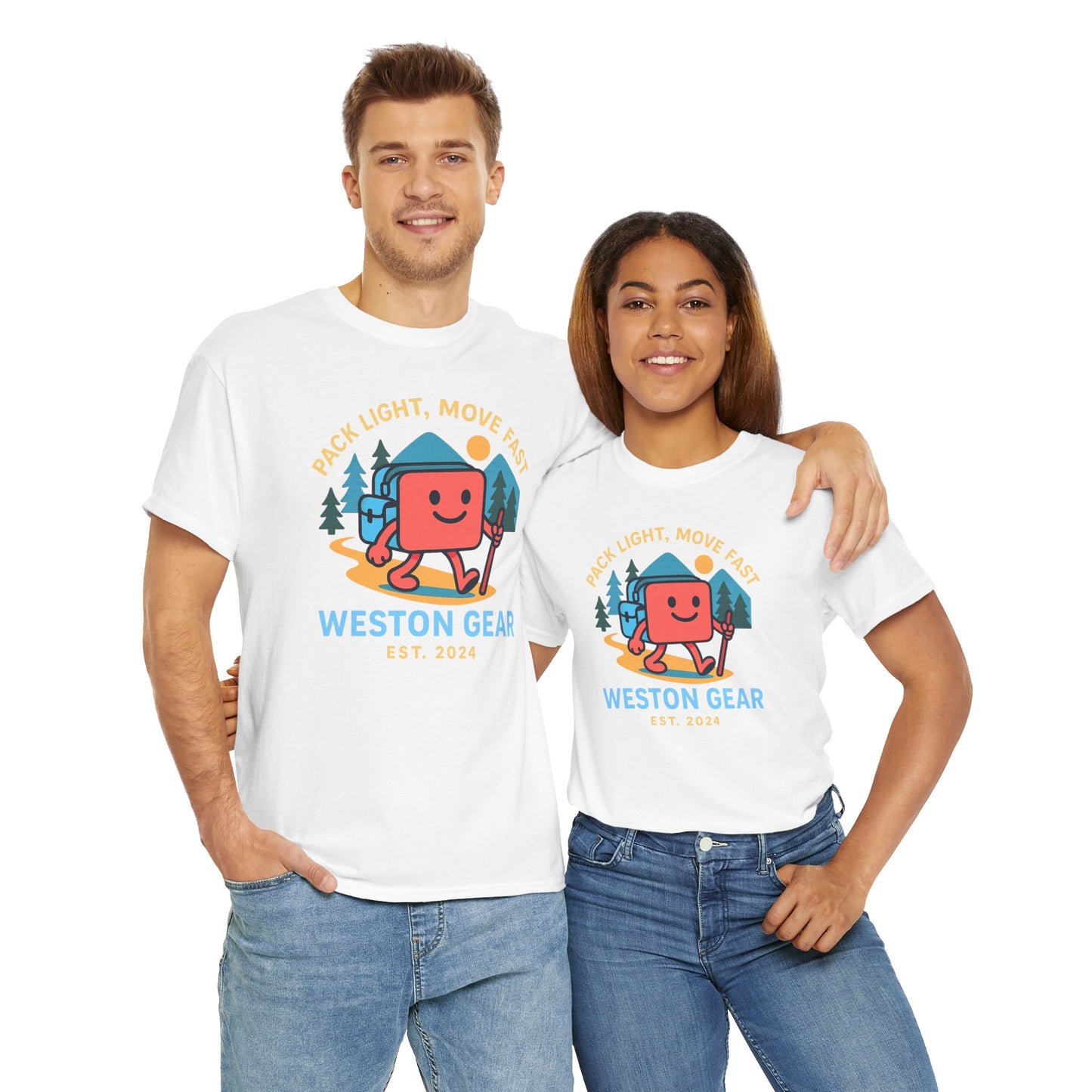 Weston Gear Boxy Hiking T-Shirt – Adventure Ready Unisex Heavy Cotton Tee | Outdoor Camping Graphic Shirt | Gift for Explorers