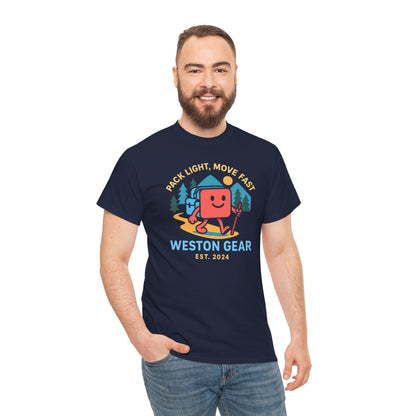 Weston Gear Boxy Hiking T-Shirt – Adventure Ready Unisex Heavy Cotton Tee | Outdoor Camping Graphic Shirt | Gift for Explorers