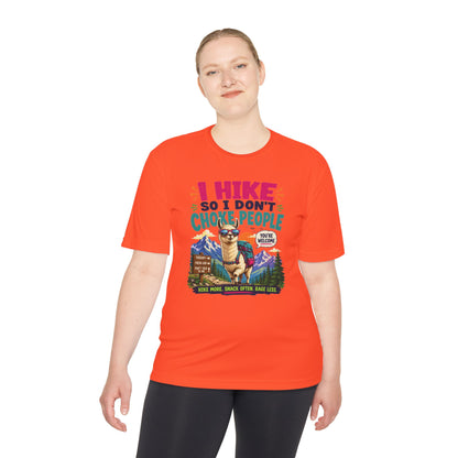 Hiking Tee — "I Hike So I Don't Choke People" Funny Outdoors Shirt