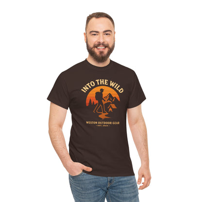 Into The Wild Adventure T-Shirt – Unisex Hiking & Camping Graphic Tee | Outdoor Nature Lover Gift | 100% Cotton Shirt