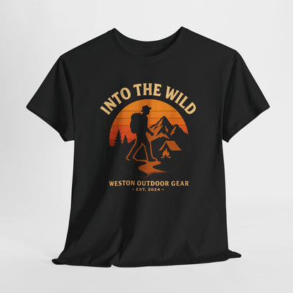 Into The Wild Adventure T-Shirt – Unisex Hiking & Camping Graphic Tee | Outdoor Nature Lover Gift | 100% Cotton Shirt