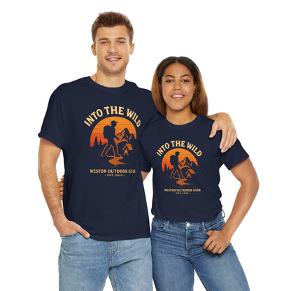 Into The Wild Adventure T-Shirt – Unisex Hiking & Camping Graphic Tee | Outdoor Nature Lover Gift | 100% Cotton Shirt