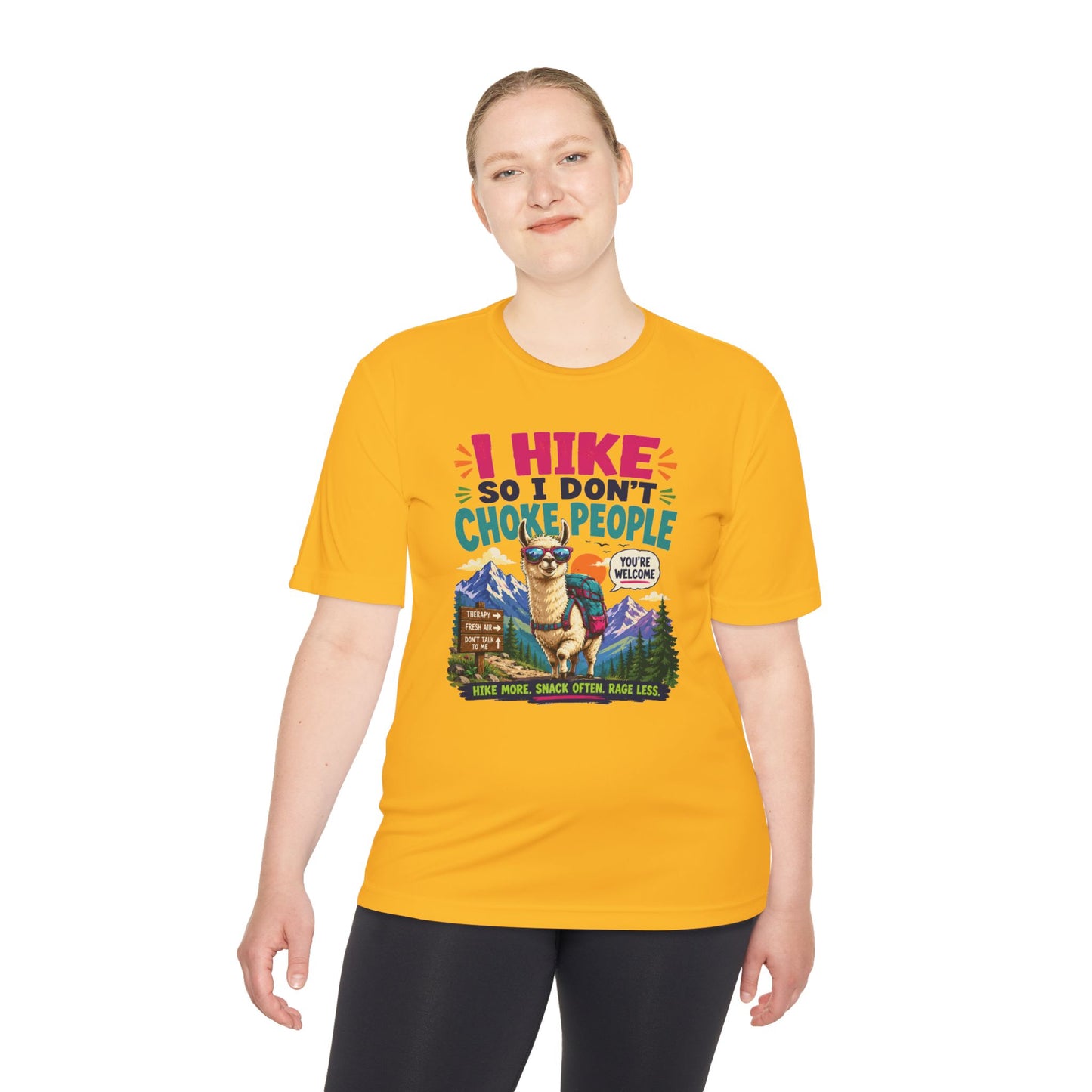 Hiking Tee — "I Hike So I Don't Choke People" Funny Outdoors Shirt