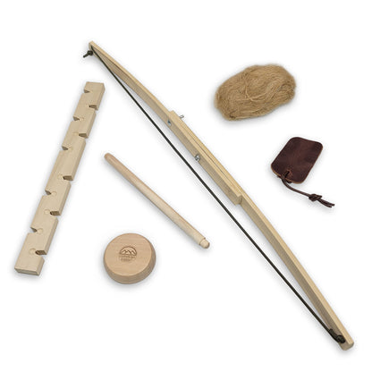 Bow Drill Primitive Friction Fire Kit - Traditional Style - Beginners Package