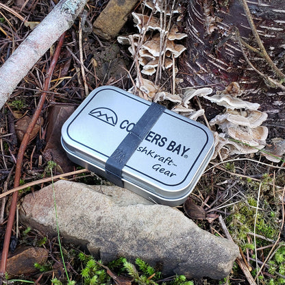 Premium Charcloth w/Tinderbox - Essential Primitive FireStarting Material for use with Flint & Steel, Magnifier etc.