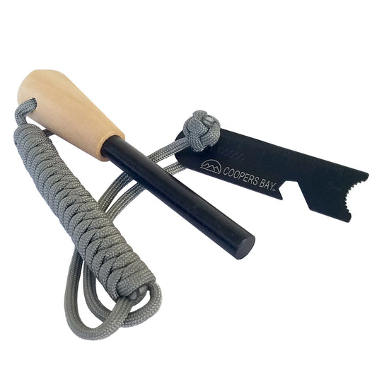 FireStorm-Plus X-Large 1/2" Ferro Rod & Striker - Braided Paracord Lanyard