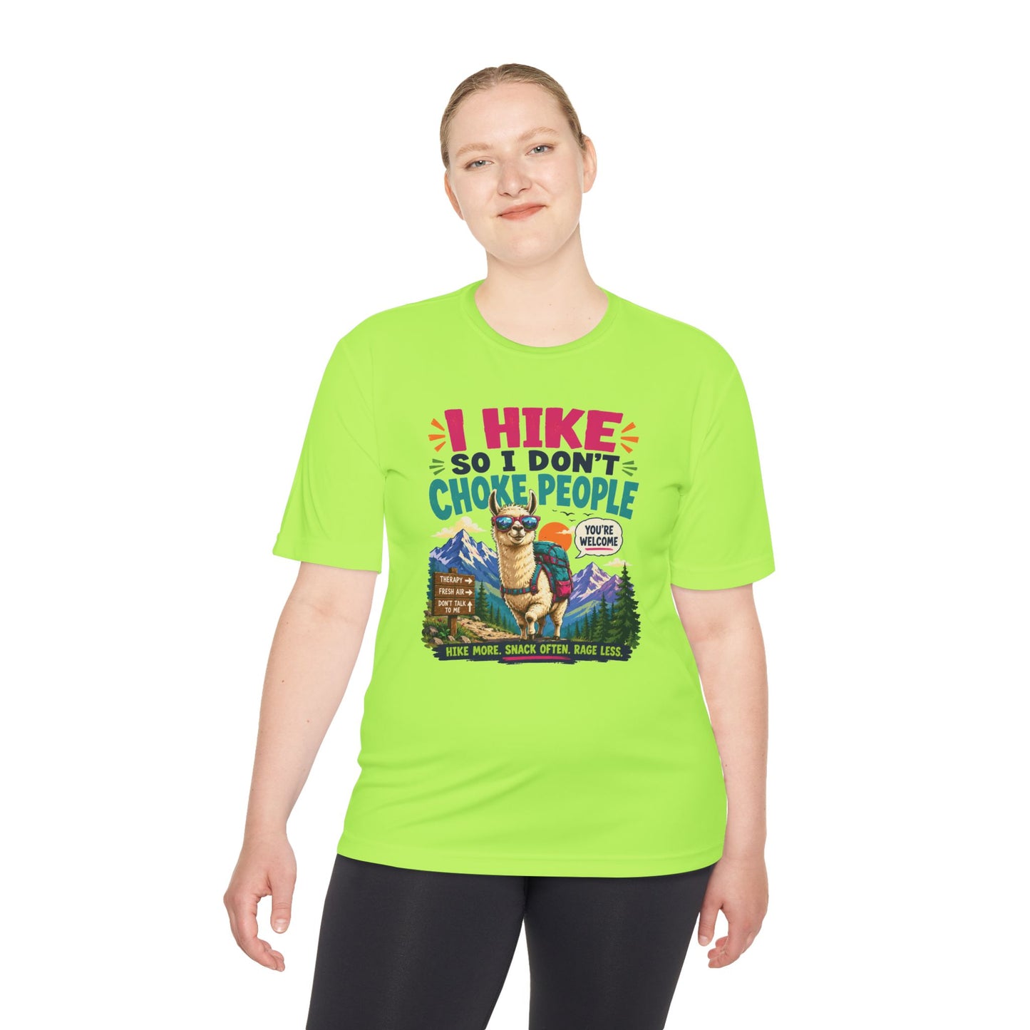 Hiking Tee — "I Hike So I Don't Choke People" Funny Outdoors Shirt