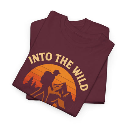 Into The Wild Adventure T-Shirt – Unisex Hiking & Camping Graphic Tee | Outdoor Nature Lover Gift | 100% Cotton Shirt