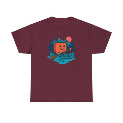 Weston Gear Canoe T-Shirt – Retro Outdoor Adventure Tee | Unisex Hiking & Camping Shirt | Nature Lover Gift Apparel