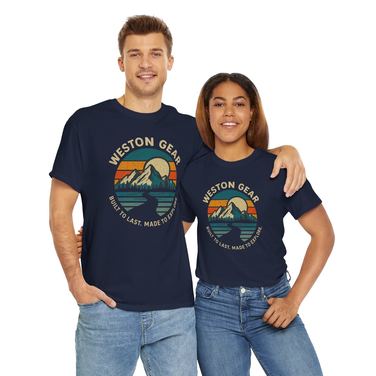 Mountain Sunset Graphic T-Shirt – Vintage Style Outdoor Tee, Hiking & Camping Apparel