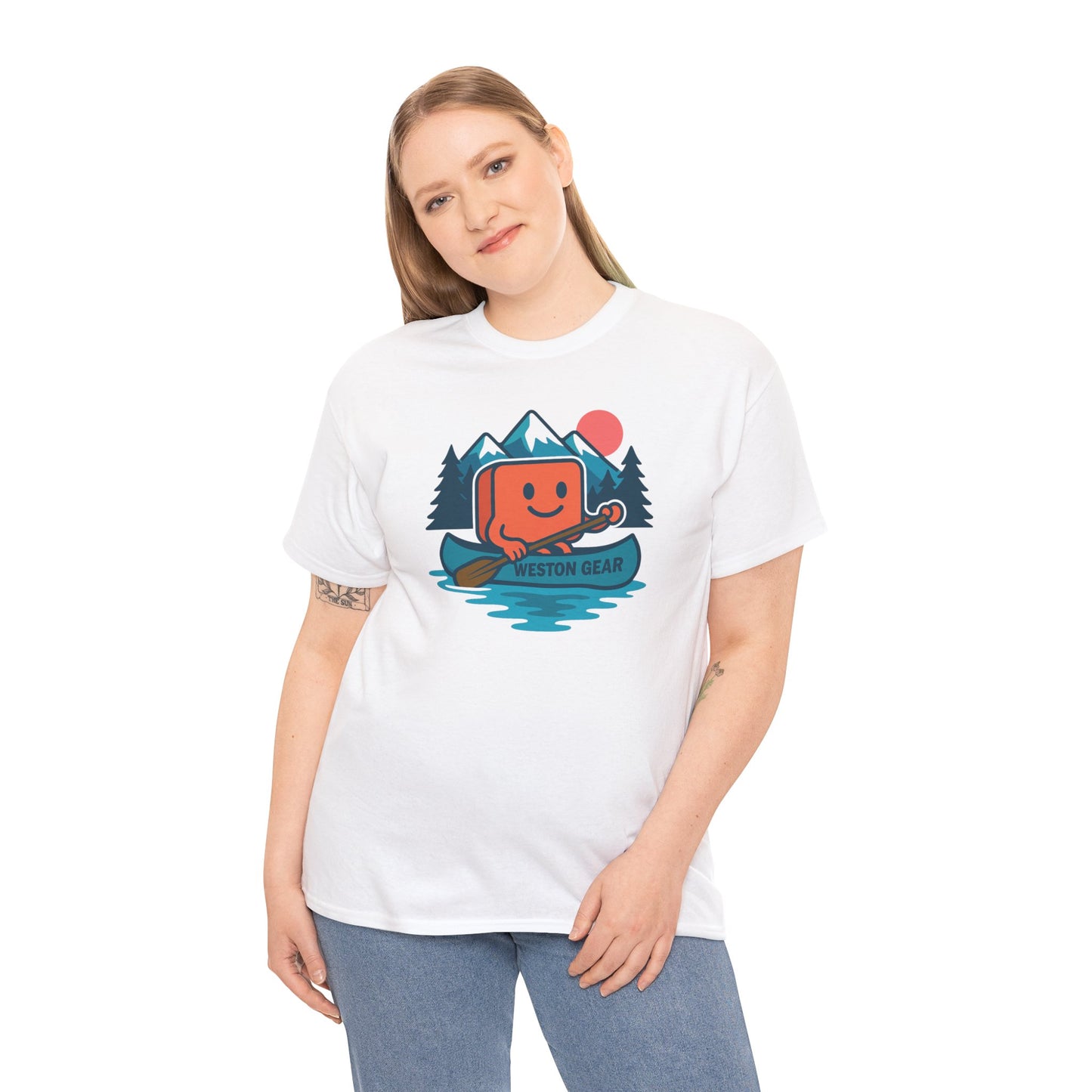 Weston Gear Canoe T-Shirt – Retro Outdoor Adventure Tee | Unisex Hiking & Camping Shirt | Nature Lover Gift Apparel