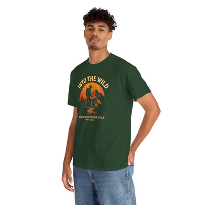 Into The Wild Adventure T-Shirt – Unisex Hiking & Camping Graphic Tee | Outdoor Nature Lover Gift | 100% Cotton Shirt