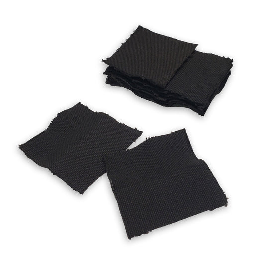 Charcloth Squares - Primitive FireStarting Material for use with Flint & Steel, Magnifier etc.